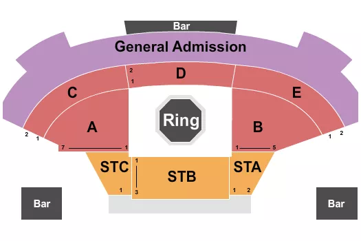 SAHARA THEATER AT SAHARA HOTEL CASINO MMA Seating Map Seating Chart