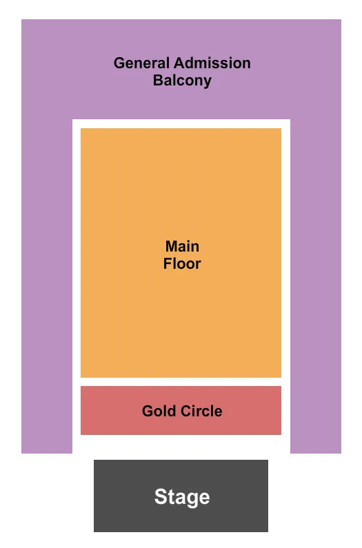 SAINT ANDREWS HALL DETROIT ENDSTAGE GC SEATED GA Seating Map Seating Chart