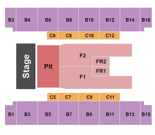 ENDSTAGE GA PIT 4 Seating Map Seating Chart
