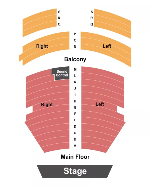 SALEMS HISTORIC GRAND THEATRE ENDSTAGE Seating Map Seating Chart
