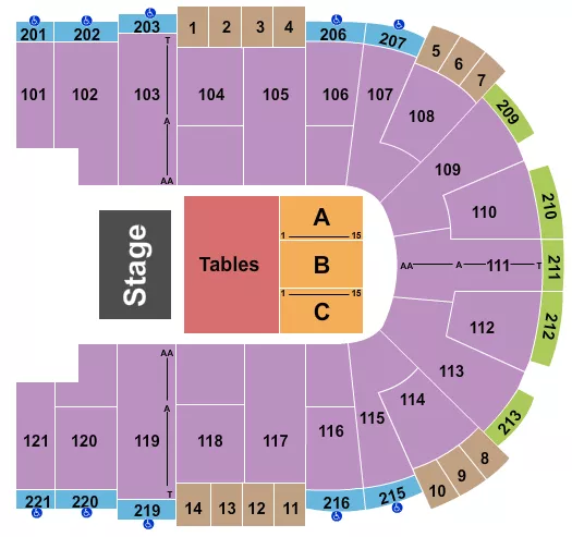ENDSTAGE TABLES Seating Map Seating Chart