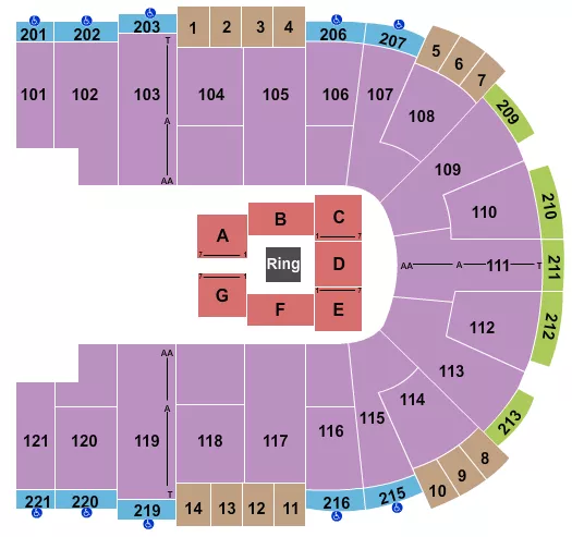 WRESTLING Seating Map Seating Chart