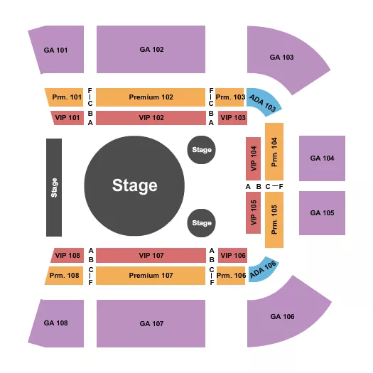 NUCLEAR CIRCUS Seating Map Seating Chart