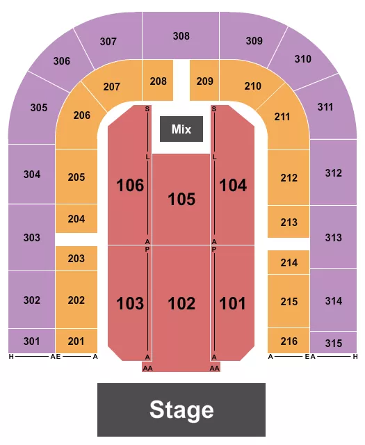ENDSTAGE 3 Seating Map Seating Chart