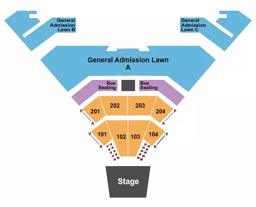 SAND MOUNTAIN PARK AMPHITHEATER ENDSTAGE TABLES Seating Map Seating Chart