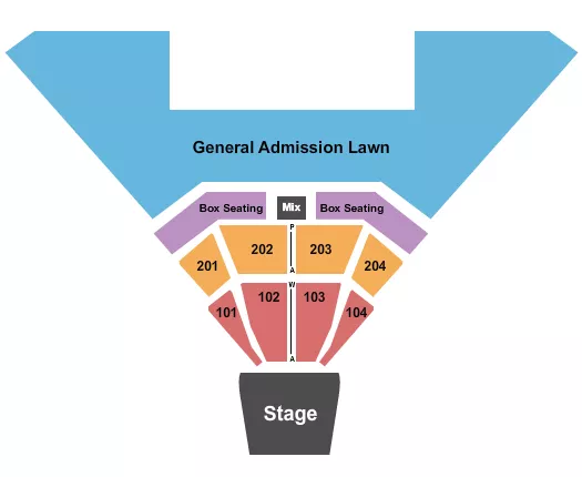 SAND MOUNTAIN PARK AMPHITHEATER ENDSTAGE Seating Map Seating Chart