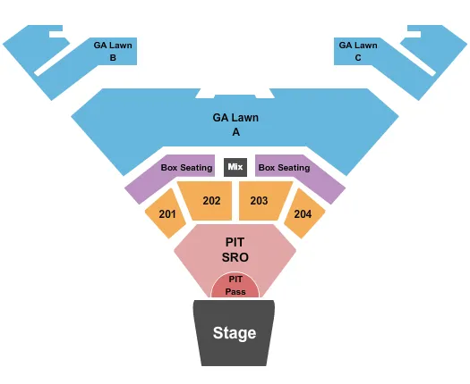 SAND MOUNTAIN PARK AMPHITHEATER FESTIVAL Seating Map Seating Chart