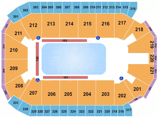 DISNEY ON ICE 2 Seating Map Seating Chart
