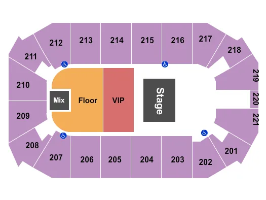 ENDSTAGE GA FLOOR VIP Seating Map Seating Chart