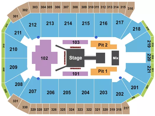 FUERZA REGIDA Seating Map Seating Chart