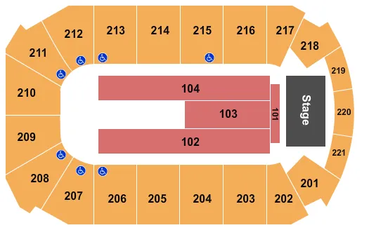 GABRIEL IGLESIAS Seating Map Seating Chart