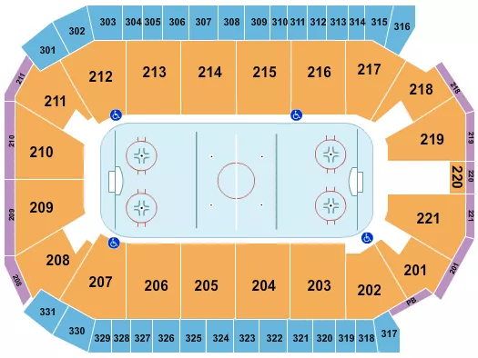 HOCKEY 1 Seating Map Seating Chart