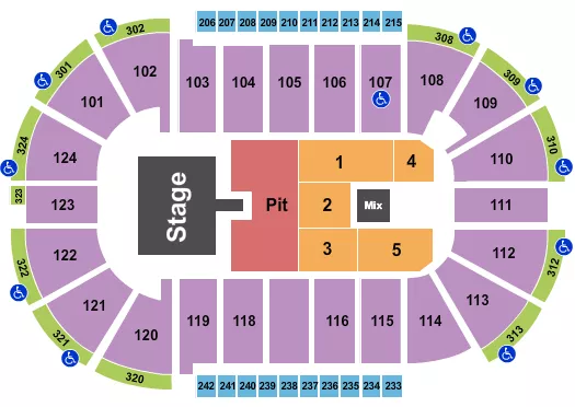 BRANTLEY GILBERT Seating Map Seating Chart