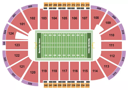FOOTBALL Seating Map Seating Chart