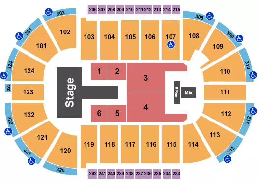 J BALVIN Seating Map Seating Chart