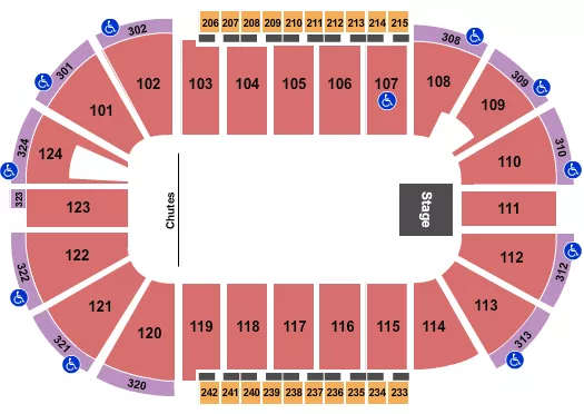 RODEO Seating Map Seating Chart