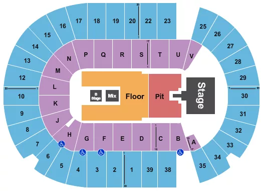 KEITH URBAN Seating Map Seating Chart