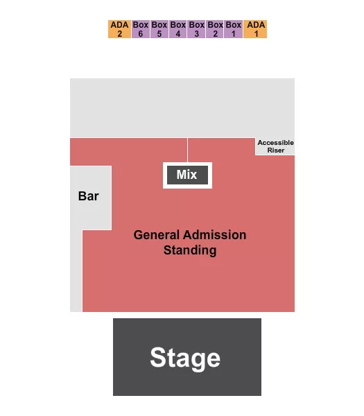 GA BOXES Seating Map Seating Chart