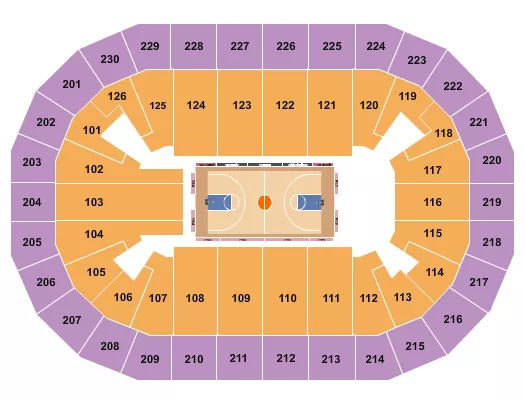 BASKETBALL GLOBETROTTERS Seating Map Seating Chart