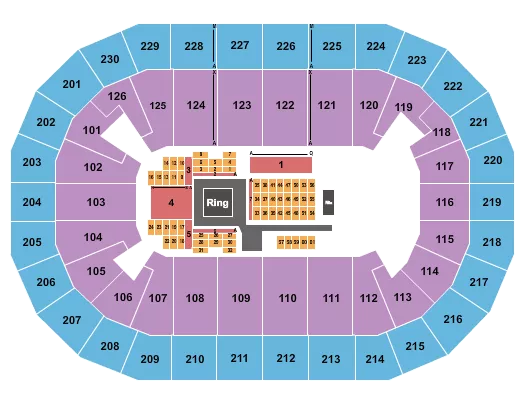 BOXING 3 Seating Map Seating Chart