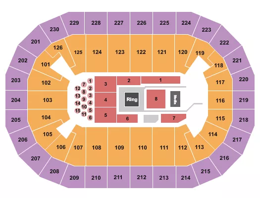 BOXING 1 Seating Map Seating Chart