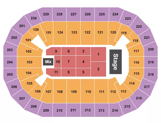 ENDSTAGE 6 Seating Map Seating Chart