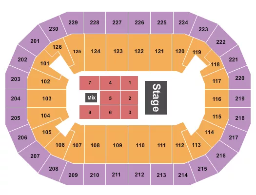 ENDSTAGE 9 Seating Map Seating Chart
