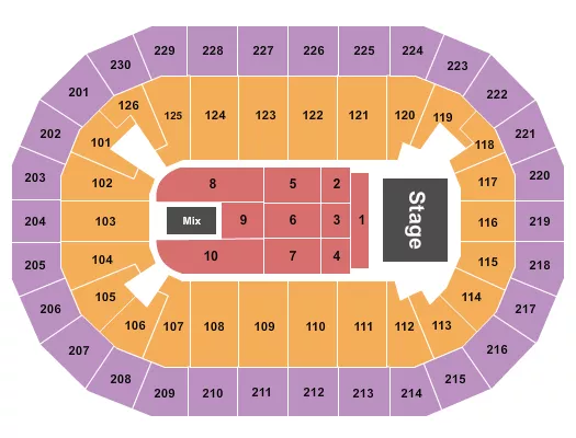 ENDSTAGE FLOOR 1 10 Seating Map Seating Chart