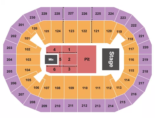 ENDSTAGE GA PIT 2 Seating Map Seating Chart
