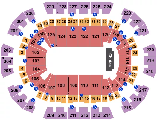 RODEO Seating Map Seating Chart