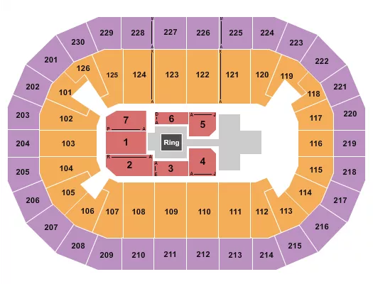 WWE 2 Seating Map Seating Chart