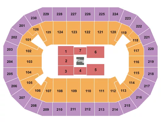 WWE Seating Map Seating Chart