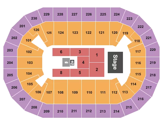 ZACH WILLIAMS Seating Map Seating Chart