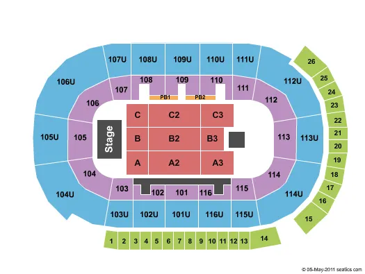 JIM JEFFERIES Seating Map Seating Chart