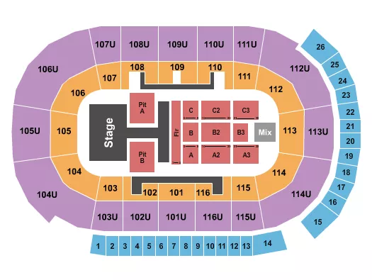 OLD DOMINION Seating Map Seating Chart