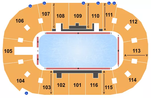 STAR ON ICE Seating Map Seating Chart
