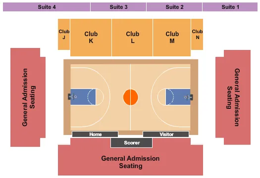 BASKETBALL Seating Map Seating Chart