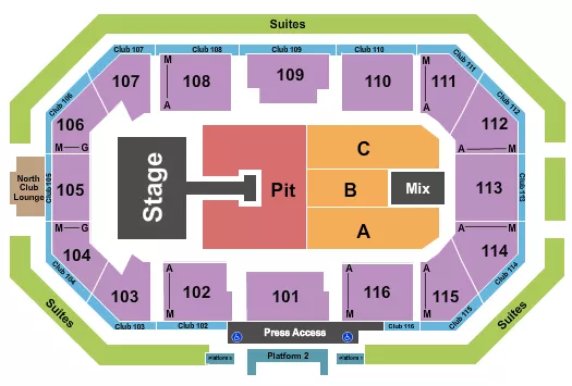 BRAD PAISLEY Seating Map Seating Chart