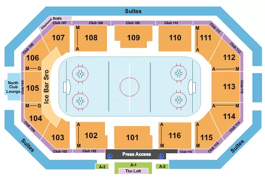 HOCKEY Seating Map Seating Chart