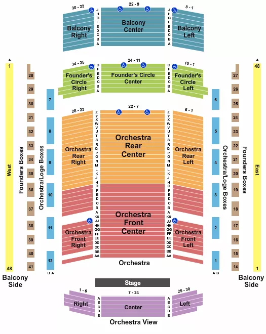 ENDSTAGE Seating Map Seating Chart