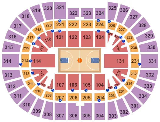 BASKETBALL Seating Map Seating Chart