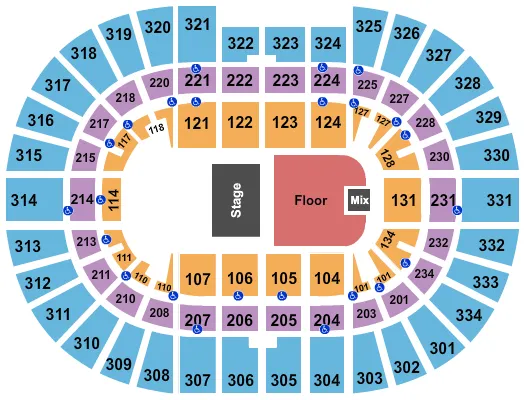 HALF HOUSE GA FLOOR Seating Map Seating Chart