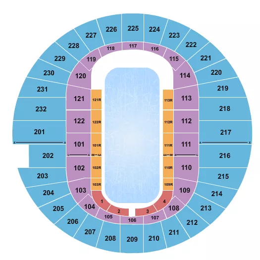 DISNEY ON ICE Seating Map Seating Chart