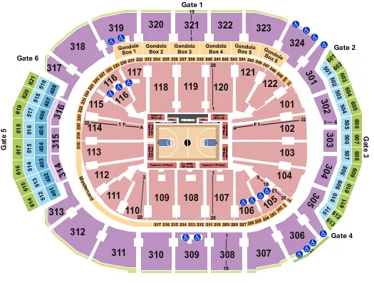 BASKETBALL Seating Map Seating Chart