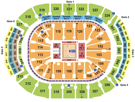BIG 3 BASKETBALL Seating Map Seating Chart