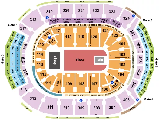ENDSTAGE GA FLOOR 2 Seating Map Seating Chart