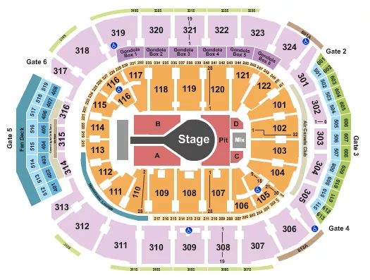 KACEY MUSGRAVES Seating Map Seating Chart