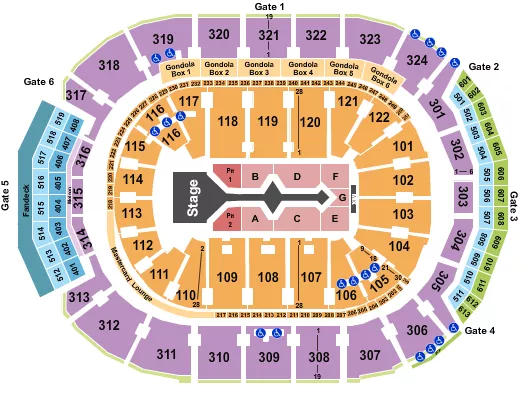 SHAKIRA Seating Map Seating Chart