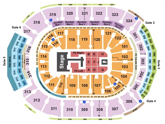 TEDDY SWIMS Seating Map Seating Chart