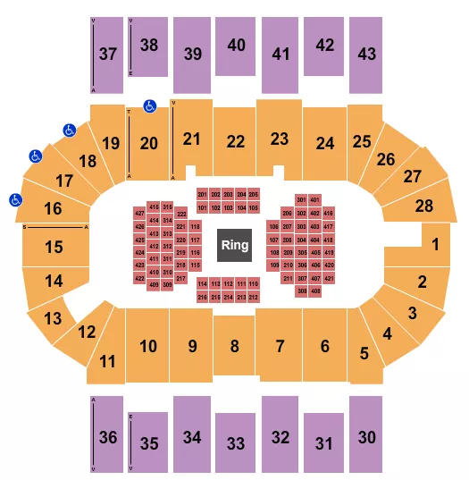 BOXING Seating Map Seating Chart